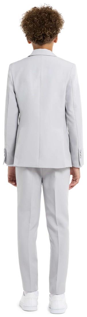 Stylish OppoSuits Teen Boys Groovy Grey Suit for Formal Events and Casual Gatherings