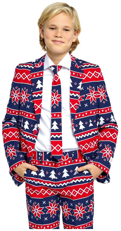 OppoSuits Teen Boys Nordic Noel Suit for Christmas Parties and Holiday Celebrations