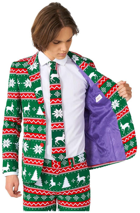 OppoSuits Teen Boys' Suits TEEN BOYS Festive Green