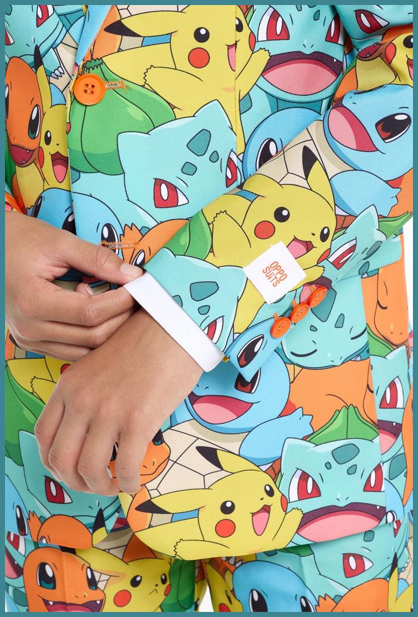 OppoSuits Teen Boys Pokemon Suit for Halloween Parties Superhero Events and Costume Contests