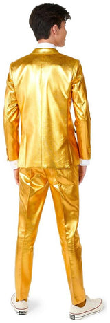 Stylish OppoSuits Teen Boys Groovy Gold Suit for Holiday Celebrations Parties and Dress Up Events