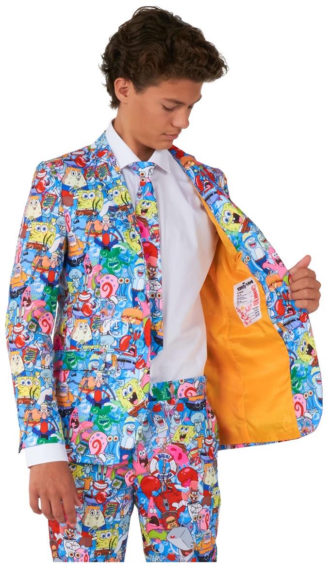 OppoSuits SpongeBob Teenage Boys Suits for Halloween Parties and Costume Events