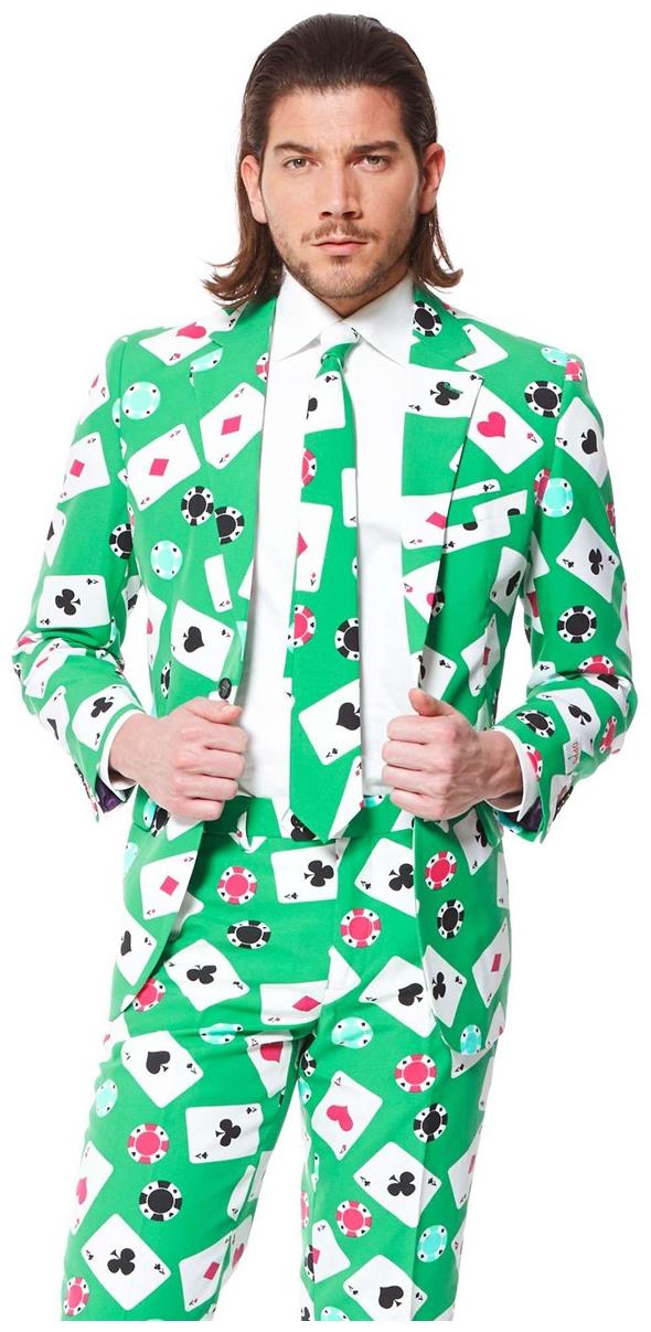 Stylish OppoSuits Poker Face Suit for Casino Nights Parties and Themed Events