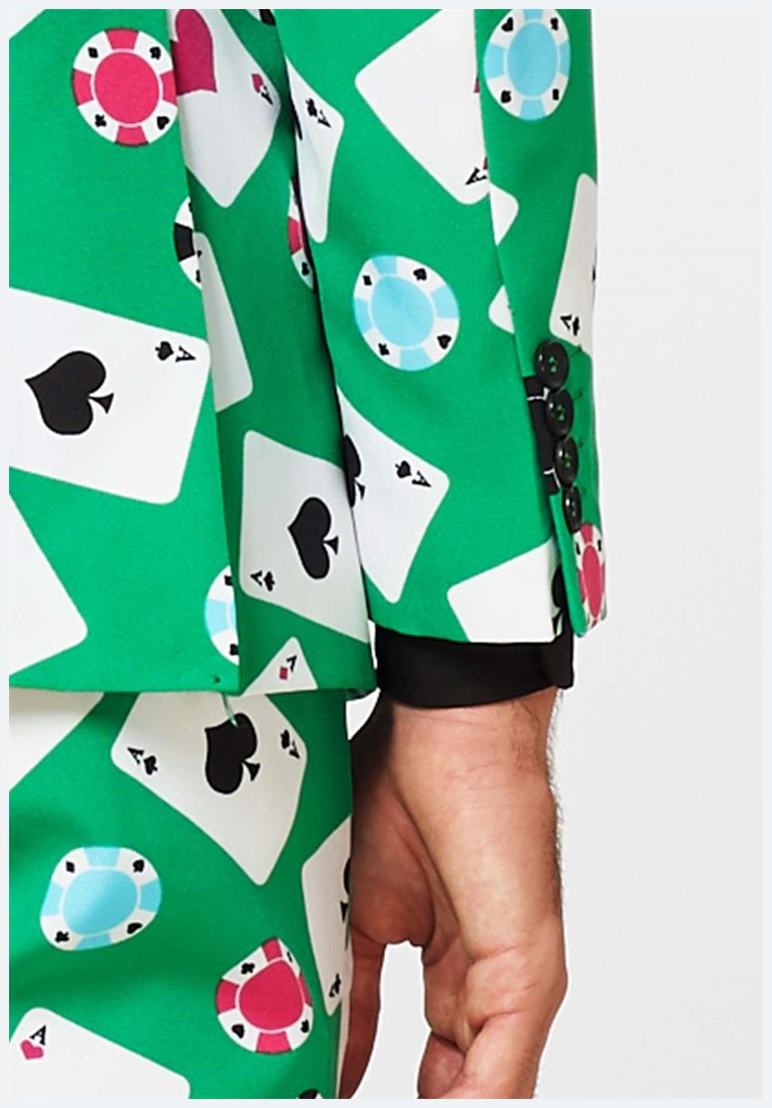 Stylish OppoSuits Poker Face Suit for Casino Nights Parties and Themed Events