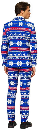 OppoSuits Men's The Rudolph Suit for Festive Holiday Parties Family Gatherings and Cosplay Events