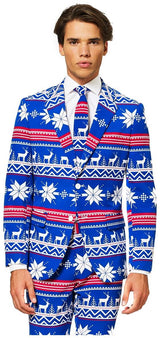 OppoSuits Men's The Rudolph Suit for Festive Holiday Parties Family Gatherings and Cosplay Events