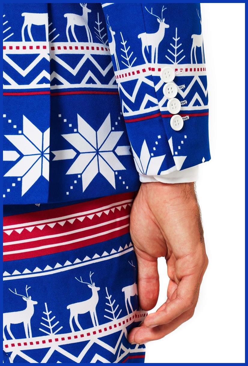 OppoSuits Men's The Rudolph Suit for Festive Holiday Parties Family Gatherings and Cosplay Events