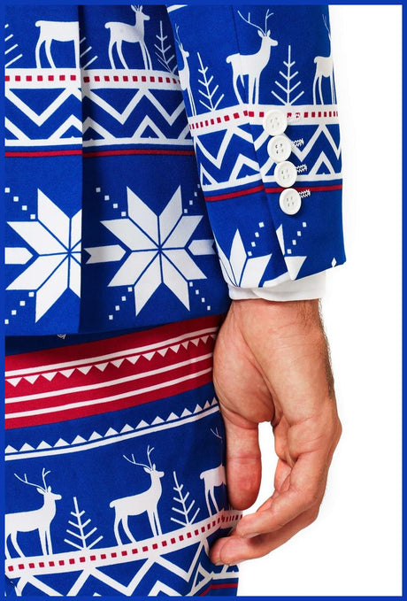 OppoSuits Men's The Rudolph Suit for Festive Holiday Parties Family Gatherings and Cosplay Events