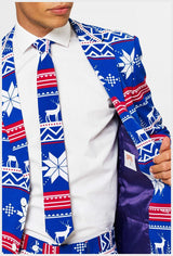 OppoSuits Men's The Rudolph Suit for Festive Holiday Parties Family Gatherings and Cosplay Events