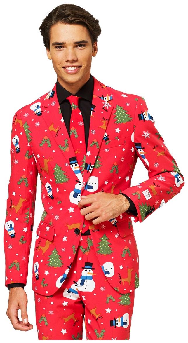 Premium OppoSuits Men's Christmaster Suit for Holiday Parties Christmas Events and Festive Gatherings