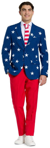 OppoSuits Stars and Stripes Suit for Patriotic Events and Holiday Celebrations
