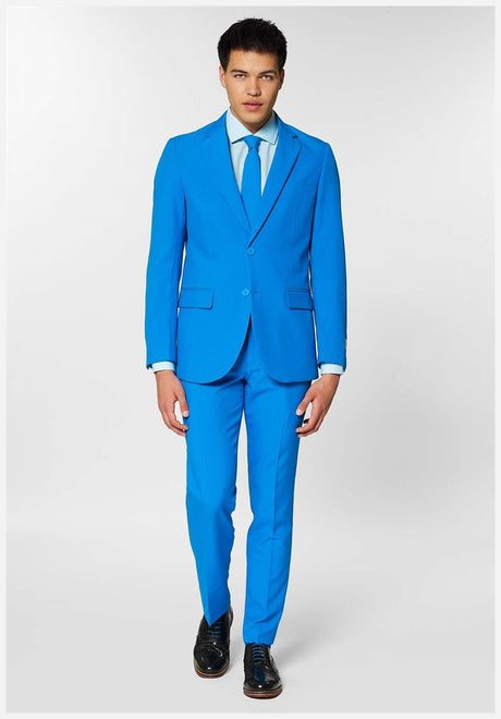 OppoSuits Blue Steel Men's Suit for Fashion Events Weddings and Special Occasions