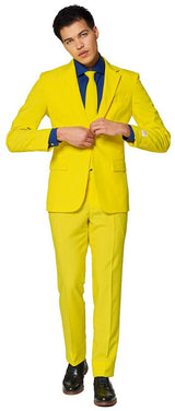 Bright Yellow OppoSuits Men's Suit for Fun Party Gatherings Halloween Events and Celebratory Occasions