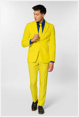 Bright Yellow OppoSuits Men's Suit for Fun Party Gatherings Halloween Events and Celebratory Occasions