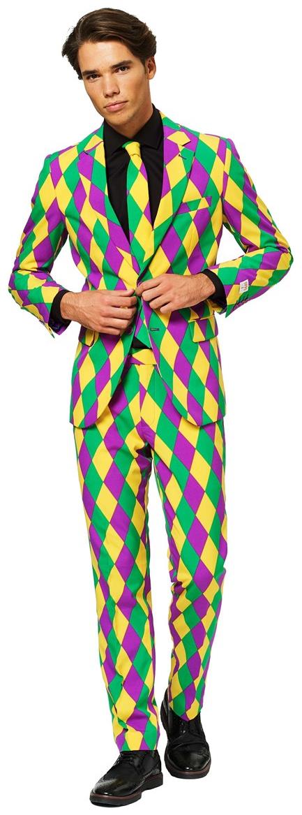 Vibrant OppoSuits Harleking Suit for Costume Parties Festivals and Mardi Gras Events