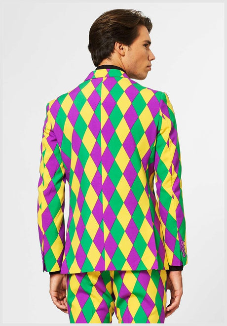Vibrant OppoSuits Harleking Suit for Costume Parties Festivals and Mardi Gras Events