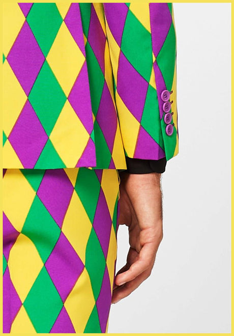 Vibrant OppoSuits Harleking Suit for Costume Parties Festivals and Mardi Gras Events