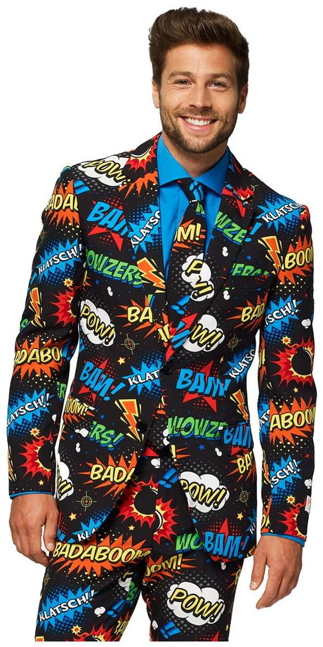 OppoSuits Badaboom Men Suit for Halloween Parties Themed Events and Costume Celebrations