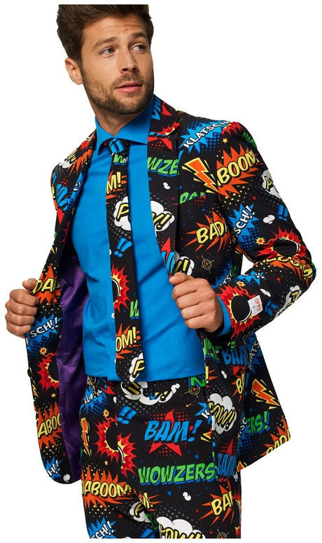 OppoSuits Badaboom Men Suit for Halloween Parties Themed Events and Costume Celebrations