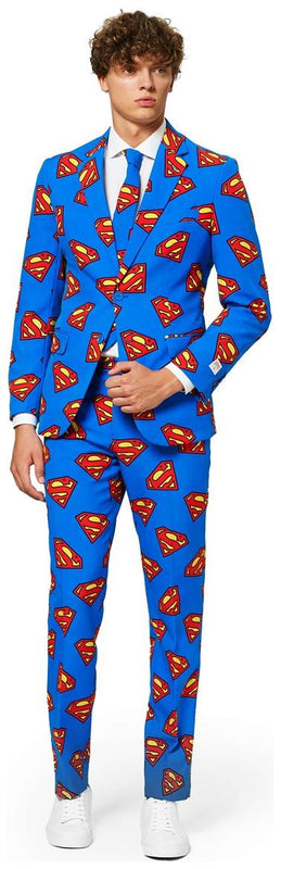 OppoSuits SupermanT Suit for Halloween Parties Dress Up Events and Comic Con
