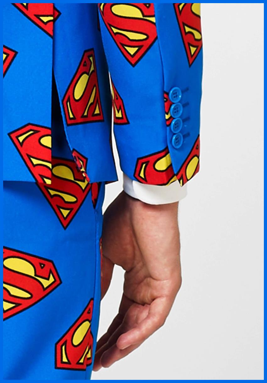 OppoSuits SupermanT Suit for Halloween Parties Dress Up Events and Comic Con