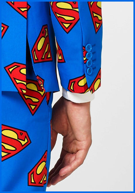 OppoSuits SupermanT Suit for Halloween Parties Dress Up Events and Comic Con