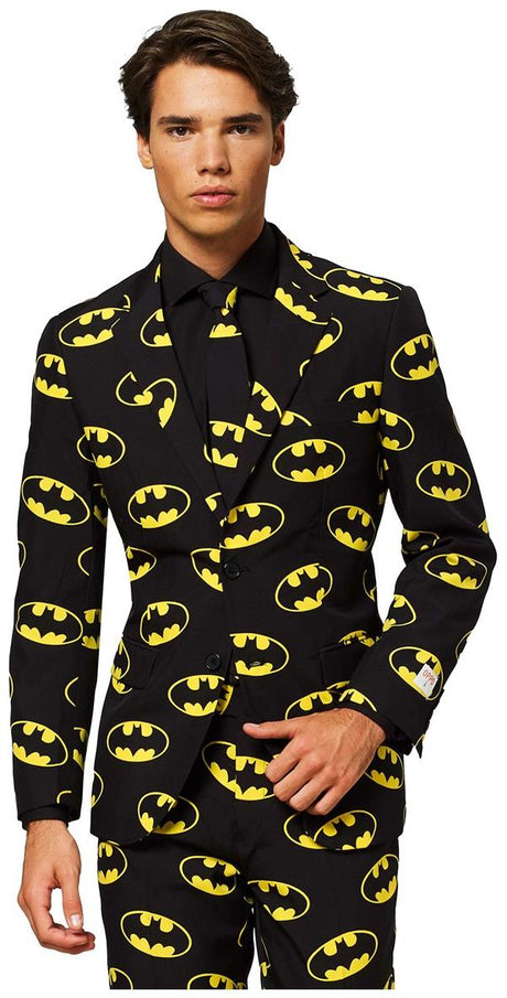 OppoSuits Mens Batman Costume Suit for Halloween Parties Superhero Events and Themed Celebrations