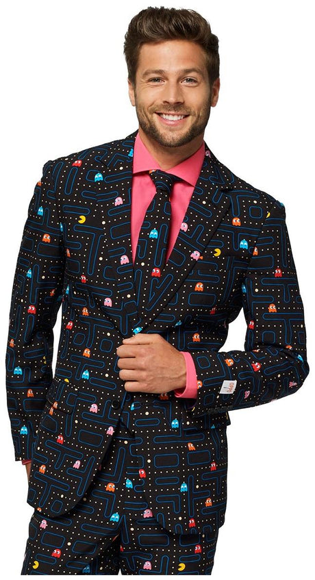 OppoSuits PAC-MAN Men's Suit for Halloween Parties Costume Events and Arcade Gaming Celebrations