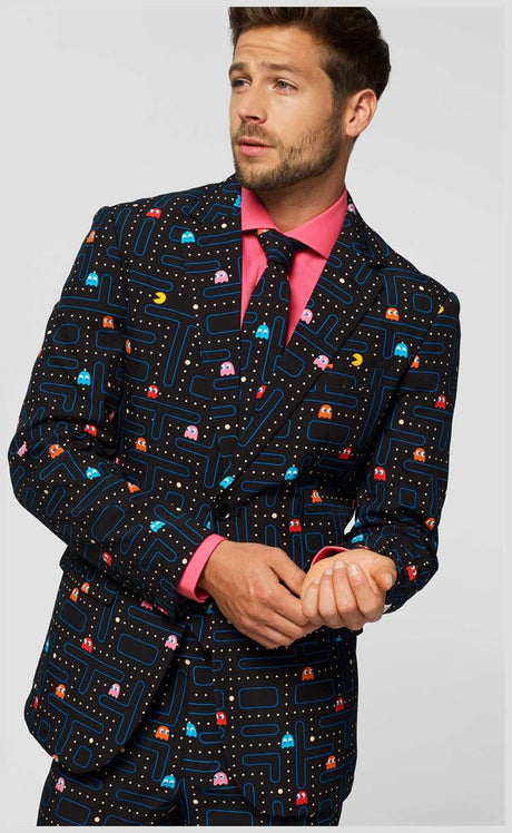 OppoSuits PAC-MAN Men's Suit for Halloween Parties Costume Events and Arcade Gaming Celebrations