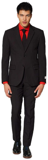 Stylish OppoSuits Black Knight Suit for Fashionable Parties Costume Events and Celebrations