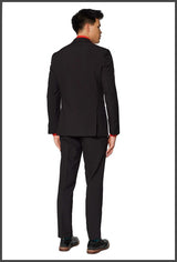 Stylish OppoSuits Black Knight Suit for Fashionable Parties Costume Events and Celebrations