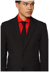 Stylish OppoSuits Black Knight Suit for Fashionable Parties Costume Events and Celebrations