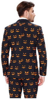 OppoSuits Men's Spooky Black Suit for Halloween Parties and Costume Events