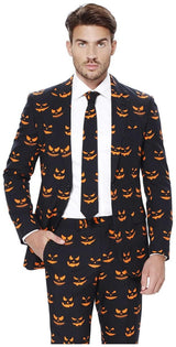 OppoSuits Men's Spooky Black Suit for Halloween Parties and Costume Events