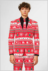 OppoSuits Men's Winter Wonderland Costume Suit for Holiday Parties Christmas Events and Family Gatherings