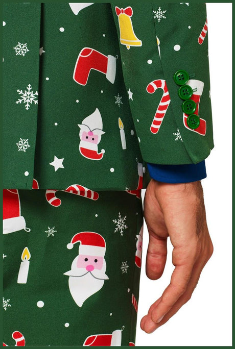 OppoSuits Santaboss Costume Suit for Holiday Parties Christmas Theme Events and Festive Celebrations