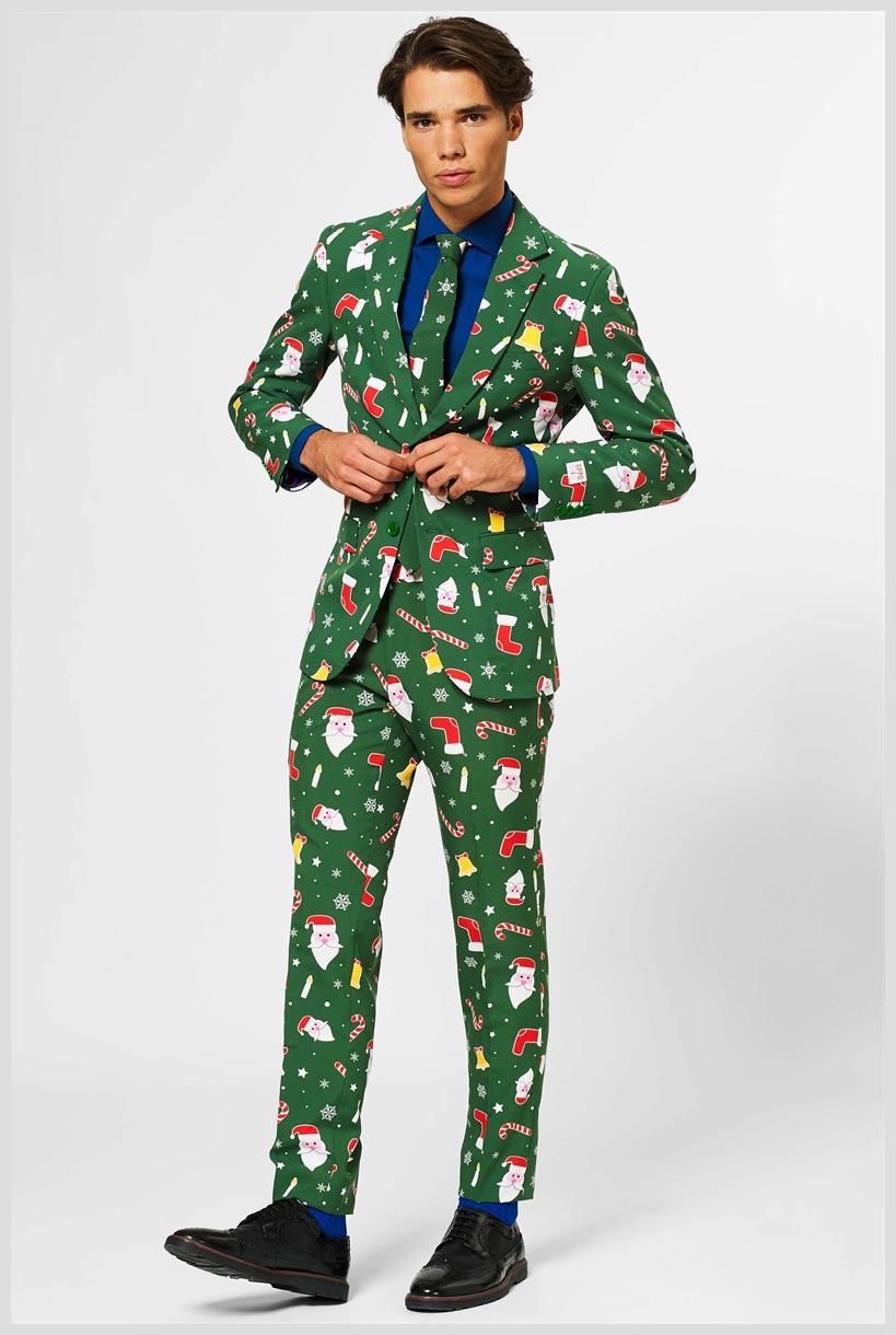 OppoSuits Santaboss Costume Suit for Holiday Parties Christmas Theme Events and Festive Celebrations