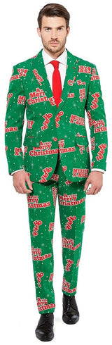 Funny OppoSuits Men's Happy Holidude for Christmas Parties Holiday Gatherings and Festive Celebrations
