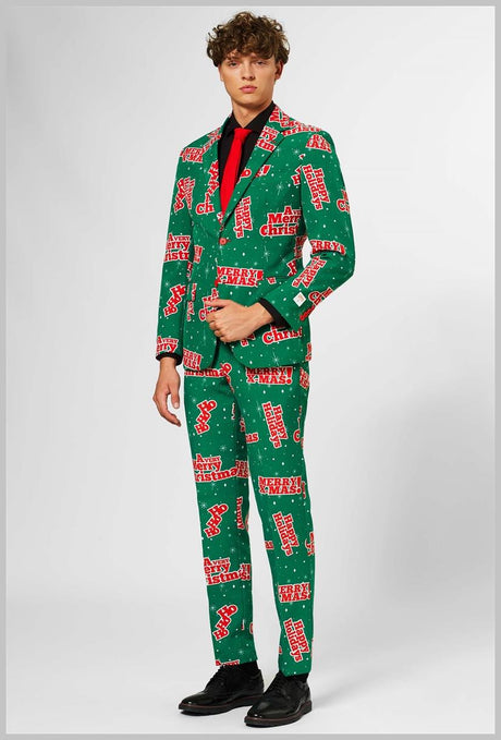 Funny OppoSuits Men's Happy Holidude for Christmas Parties Holiday Gatherings and Festive Celebrations