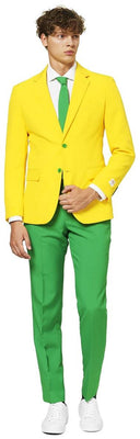 OppoSuits Men's Suits Green and Gold