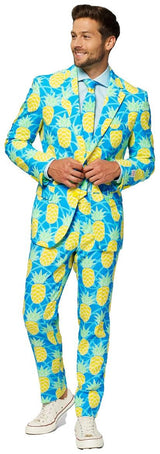 Vibrant OppoSuits Men's Shineapple Suit for Tropical Parties Events and Fun Celebrations