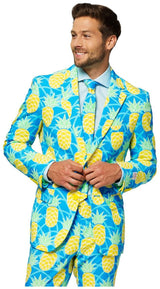 Vibrant OppoSuits Men's Shineapple Suit for Tropical Parties Events and Fun Celebrations