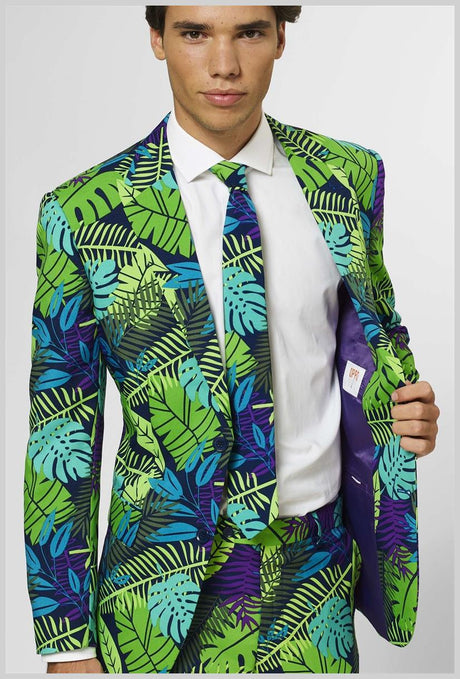 Tropical OppoSuits Men's Juicy Jungle Suit for Parties Events and Themed Celebrations