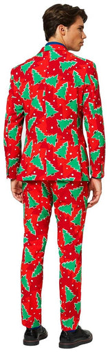 Festive OppoSuits Men's Suit Fine Pine for Holiday Celebrations Parties and Christmas Events