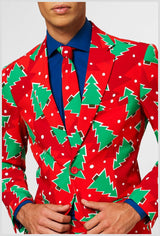 Festive OppoSuits Men's Suit Fine Pine for Holiday Celebrations Parties and Christmas Events