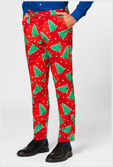 Festive OppoSuits Men's Suit Fine Pine for Holiday Celebrations Parties and Christmas Events