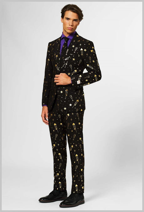 OppoSuits Men's Suits Fancy Fireworks