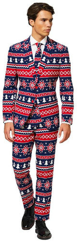 OppoSuits Nordic Noel Suit for Christmas Parties Holiday Events and Festive Celebrations