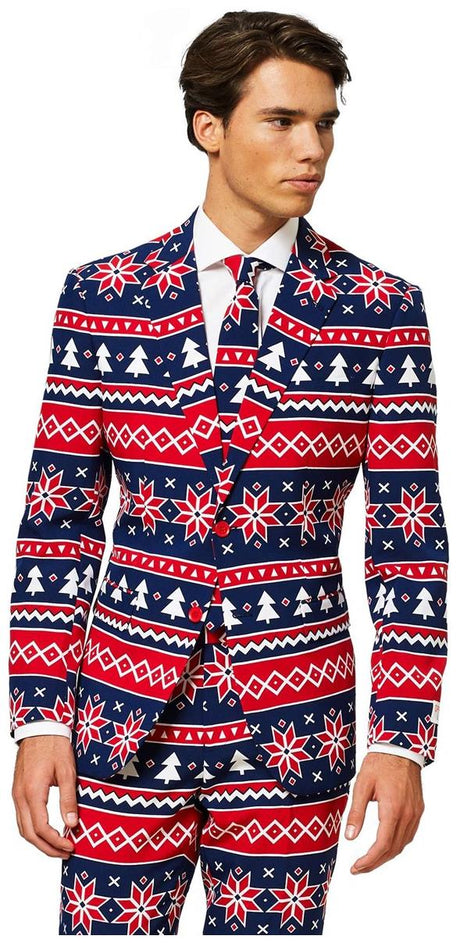 OppoSuits Nordic Noel Suit for Christmas Parties Holiday Events and Festive Celebrations