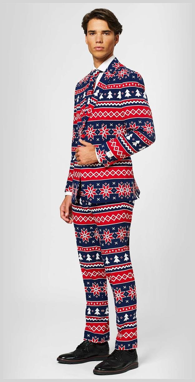 OppoSuits Nordic Noel Suit for Christmas Parties Holiday Events and Festive Celebrations